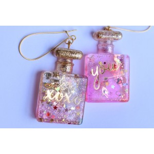 Perfume bottles earrings