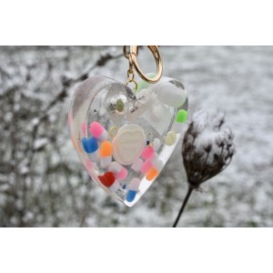 Valentines day love heart key chain