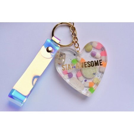 valentines day heart key chain