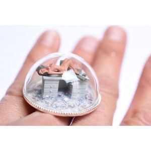 Sexy girl office dome ring