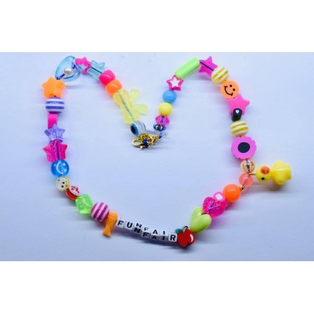 Multicolor beaded choker necklace