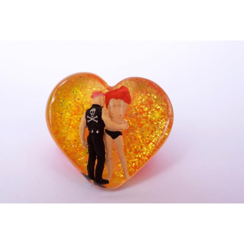 Sid and Nancy punk heart ring