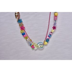 Rave party collier ras de cou en perles