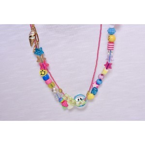 Choker with various pop beads handmade