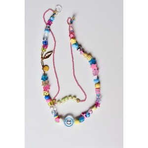 Choker collier perles disco