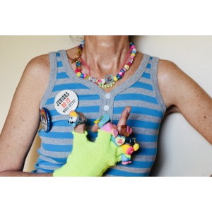 Collier smiley style années 90 fait main