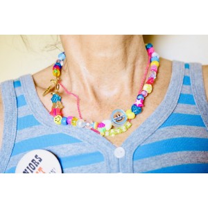 Collier rave party années 80 fait main