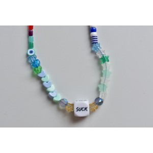 Gay beaded necklace handmade in France