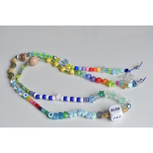 Beaded necklace multicolor handmade