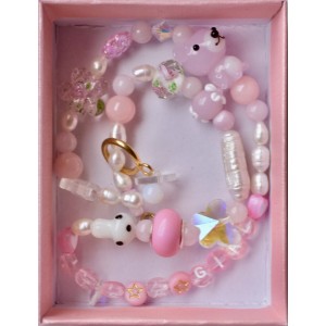 It's a girl pink necklace for women