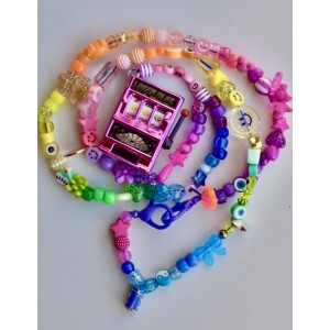 Colorful necklace with jackpot machine