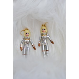 Retro dolls figures earrings