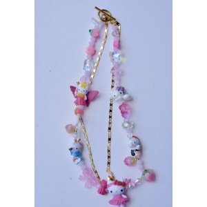 Pink Hello Kitty ballerina necklace choker