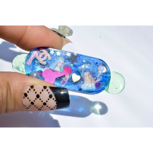 Resin handmade glitter hair clip