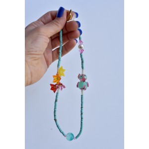 Murano tropical parrot necklace