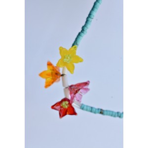 Murano glass flowers necklace