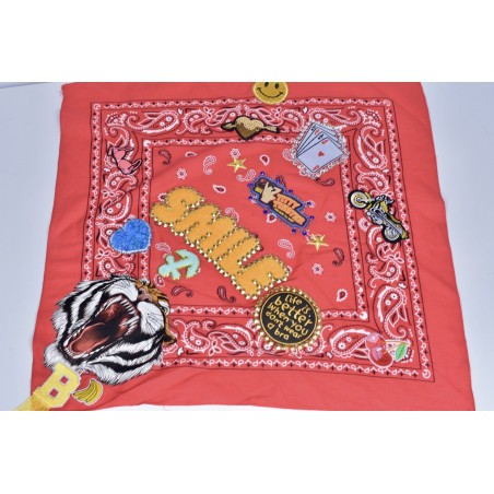 Foulard bandana paisley stylisé rouge