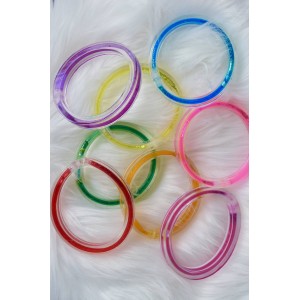 LGBTQ rainbow shaker bangles set