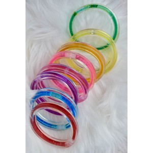 bracelets à eau etb paillettes multicolores