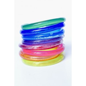 Rainbow liquid bangles