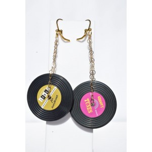 Records vinyl earrings