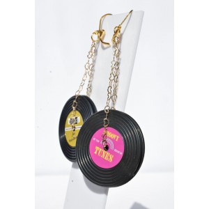 Vinyl records earrings