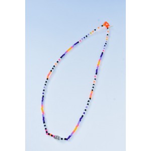 Collier multicolore perles plastique