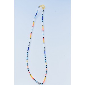 Collier multicolore perles plastique