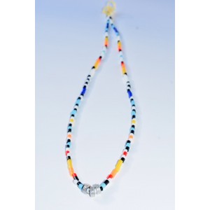 Collier multicolore perles plastique