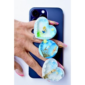 Phone holders hearts in resin