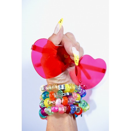 Big charms beaded bangle