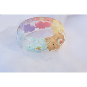Rainbow bears resin bangles handmade by Bordelinparis