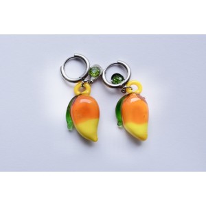Mango glass earrings