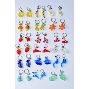 Summer glass earrings