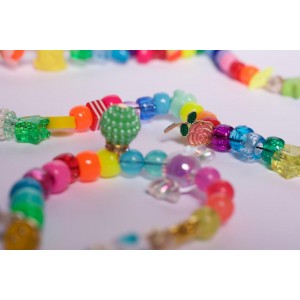 Pony and candy beads long necklace