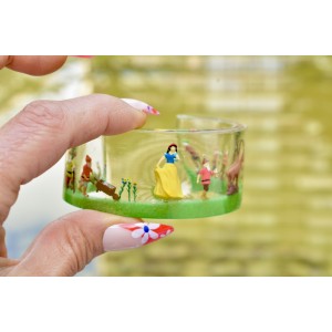 Snow white resin bangle diorama handmade