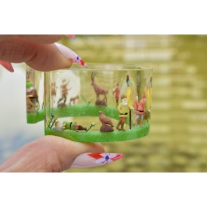 Snow white resin bangle diorama handmade