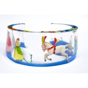 Cinderella diorama cuff bracelet