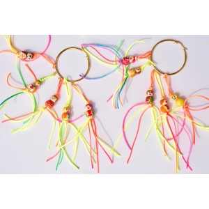 Lucky dolls hoop earrings