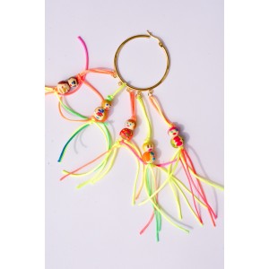 Lucky dolls hoop earrings