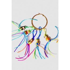 Lucky dolls hoop earrings