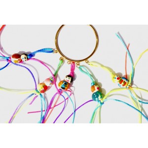 Lucky dolls hoop earrings