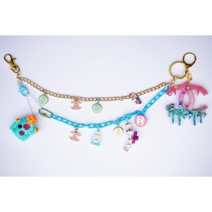 Attache de sac grigri polly pocket multi chaines