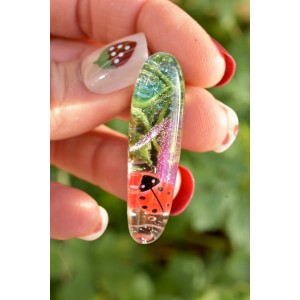 Resin ladybird hair clip by Bordelinparis