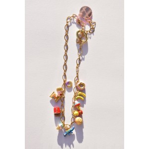 Golden necklace with miniature charms Bordelinparis