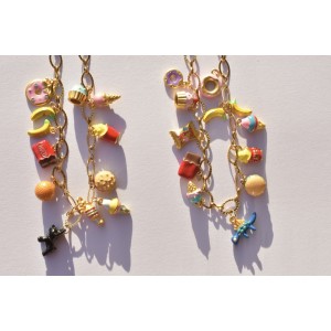 Multi-charm gourmandises necklace