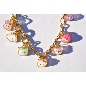 Charms necklace with large links