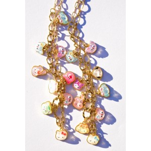 Charms necklace with large links