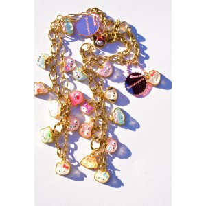 Collier gros maillons multi charmes kawaii