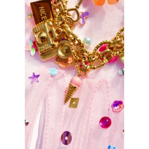 Necklace links and charms gold charms flowers, ice cream ...